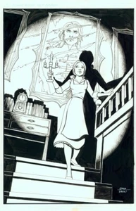 Emma Kubert SIGNED Original Disney Comic Art Sketch ~ Beauty & The Beast / Belle - Picture 1 of 1