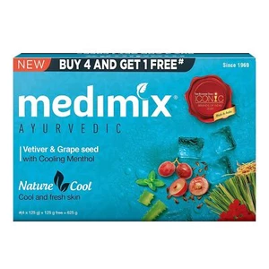 Jabón de baño fresco ayurvédico Medimix con mentol, vetiver y semillas de uva 125 gm - Imagen 1 de 9