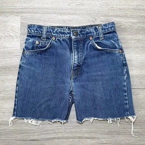 Vintage Levi’s 80s Orange Tab 318 Cutoff Denim Fits 26x4" Pants Jeans Shorts - Picture 1 of 14