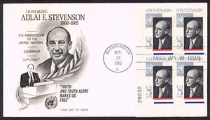FLEETWOOD - 1965 Adlai Stevenson (#1275) FDC - PB UA - Picture 1 of 1