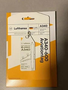 Lufthansa Upcycling Collection A340-600 D-AIHO Aviationtag, Weiß - Bild 1 von 3