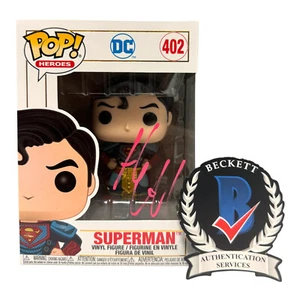 Autógrafo firmado por Henry Cavill Superman Funko Pop 402 Beckett BAS DC - Imagen 1 de 2