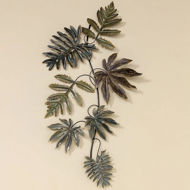 Wanddeko Blätter Metall 113 cm (823910) Wandbild Wandschmuck Wandobjekt - Bild 1 von 1