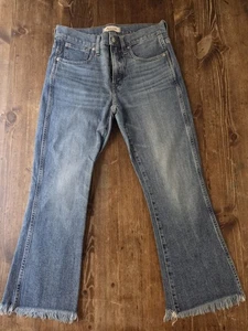 Madewell Cali Demi-Boot Straight Leg Cropped Jeans Stretch Women’s Size 27P - Picture 1 of 7