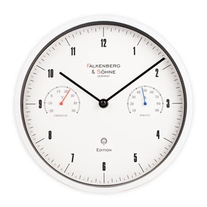 Reloj de pared inalámbrico de diseño termómetro higrómetro silencioso sin tictac reloj inalámbrico - Imagen 1 de 2