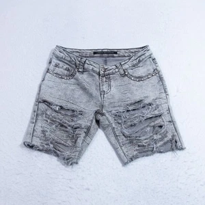 Urban Behavior pantaloncino jeans donna 30 vita tagli grigio denim invecchiato - Foto 1 di 7