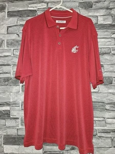 Camisa Polo Tommy Bahama Mezcla Modal Washington State Cougars Roja Para Hombre Talla XL  - Imagen 1 de 10