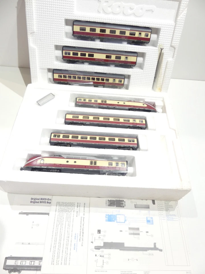 Roco H0 7teiliger TEE Dieseltriebzug VT 11.5 Helvetia der DB in VP V3634 - Bild 1 von 4