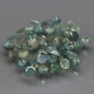 Round 1.5 to 2 mm.Ravishing Color Natural Green Alexandrite Russia 50Pcs/1.56Ct. - Imagen 1 de 6