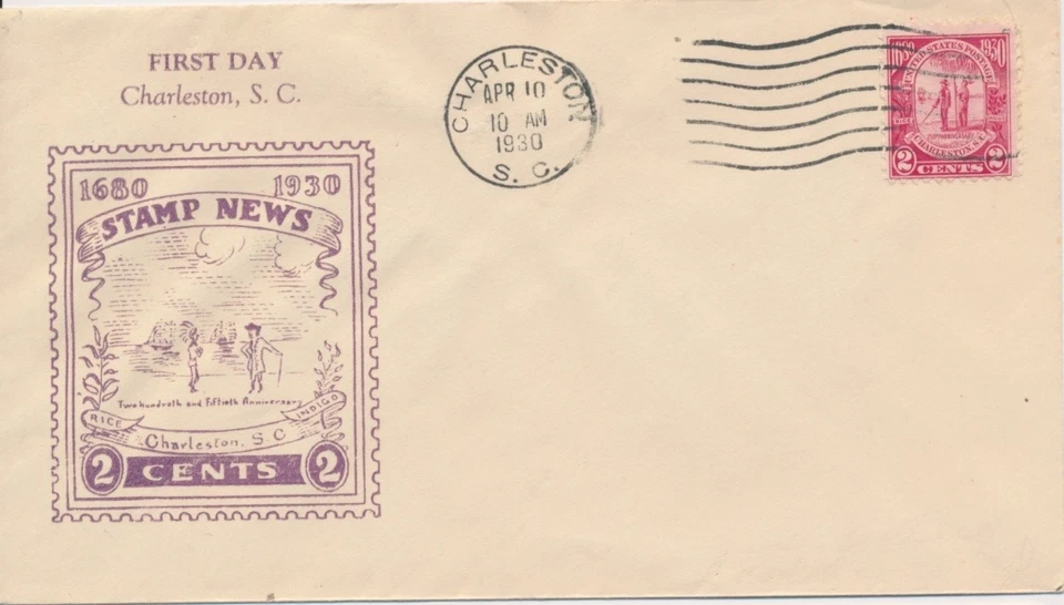 #683 2c Charleston South Carolina Roessler cachet First Day cover - Image 1 of 1