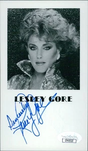 Lesley Gore attrice cantante firmata 3,5x6 cartoncino promozionale foto autenticata JSA - Foto 1 di 2