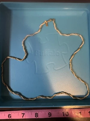 Marvella Necklace Gold Tone Faux Pearl Designer Beaded 24 in Vintage - Image 1 of 2