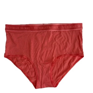 Victorias Secret Panties Briefs Size Medium Peach Coral Color Signature Band - Picture 1 of 4