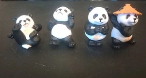 Panda Posing 2" Animal Figures (Lot Of 4) - Bild 1 von 7