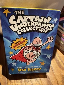 The Amazing Captain Underpants Collection 8 Book Box Set Dav Pilkey Paperback - Imagen 1 de 10