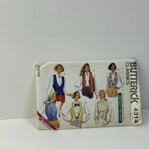 Vest Double Breasted Back Belt Misses Size 12-16 UNCUT Pattern 4314 Vintage - Picture 1 of 2