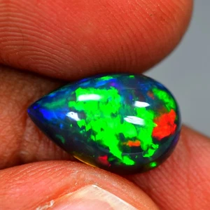 2.51Ct Superb 3D Multi Color Flash Natural Solid Welo Black Fire Opal - Picture 1 of 1