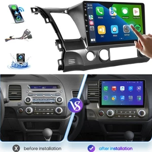 For Honda Civic 2006-2011 Apple CarPlay Auto Android 15 10.1" Car Radio Stereo - Picture 1 of 11