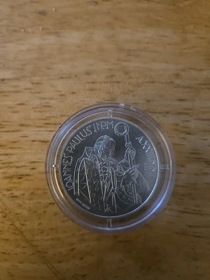 2001 Vatican rare silver coin UNC PROOF CAMEO 2000 Lire Dialogue in official box - Image 1 of 4