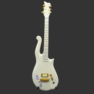 Miniature Guitar - Prince White Cloud Purple Rain - Model Guitar Inc Stand - Foto 1 di 6