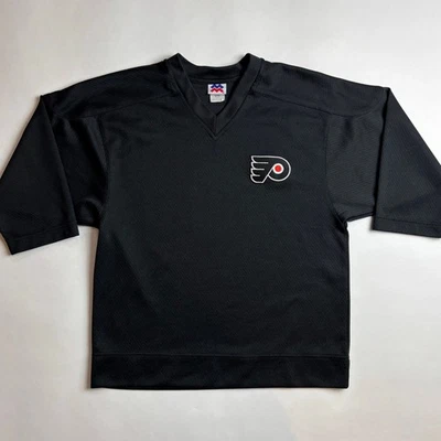Camiseta deportiva de hockey sobre hielo Philadelphia Flyers negra vintage para mujer talla pequeña 8/10 Foto 1 de 4