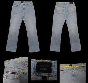 Tommy Jeans Hilfiger Bootcut Womens Size 11 Vintage Bootleg Jeans Y2K Light Wash - Picture 1 of 10