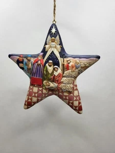 Jim Shore Heartwood Creek Natività Stella 5" Decorazione Natalizia Resina - Foto 1 di 6