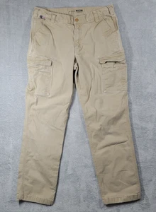 Carhartt FR Pants Men 38x34 (36x31) Beige Duck Canvas Utility Work Cat 2 Relaxed - Picture 1 of 15