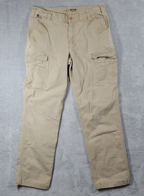Carhartt FR Pants Men 38x34 (36x31) Beige Duck Canvas Utility Work Cat 2 Relaxed - Image 1 of 4