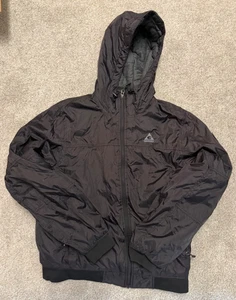 Gerry Men’s Black Hooded Rain Jacket Zip Poly Insulation Special Edition M Nylon - Picture 1 of 6