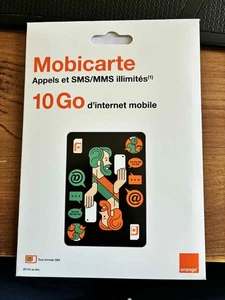 Nouveau Orange mobicarte Zen 10go appels et SMS/MMS illimités (mobicarte 10 go) - Foto 1 di 2