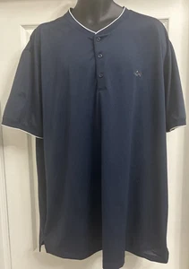 Greg Norman Polo Shirt Mens 3X Navy Shark Play Dry SS Golf Performance. - Picture 1 of 7