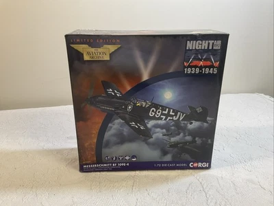 CORGI AVIATION 1:72 MESSERSCHMITT BF109E-4  G9+JV III/NJG I NIGHTFIGTER OPS 1941 - Image 1 of 4