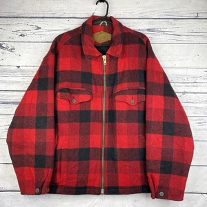 Woolrich Wool Jacket Mens XL Vintage USA Plaid Zip Up Thermolite Mackinaw Style - Picture 1 of 16