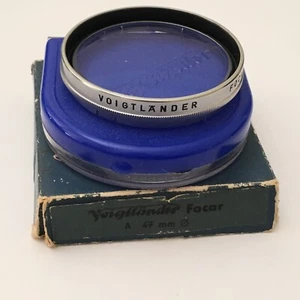 VOIGTLANDER 343/47 FOCAR A CLOSE UP PUSH ON FILTER FOR NOKTON LENS IN ITS BOX - Picture 1 of 6