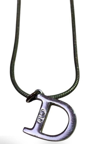 Collana Christian Dior logo D argento donna