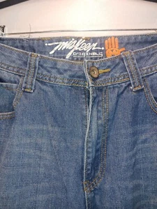 Miskeen Jeans 36X32 Y2K Hip Hop Baggy JNCO Coogi Style Hand Color Thread  - Picture 1 of 13