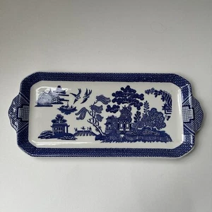 Johnson Brothers Willow Blue  Sandwich Tray - Picture 1 of 8