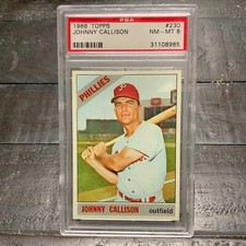 1966 Topps Johnny Callison #230 *Phillies* PSA 8 NM-MT