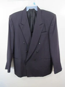 Raffinati Gold Suit Jacket Size 48 Chest Purple Double Button Pockets - Picture 1 of 3
