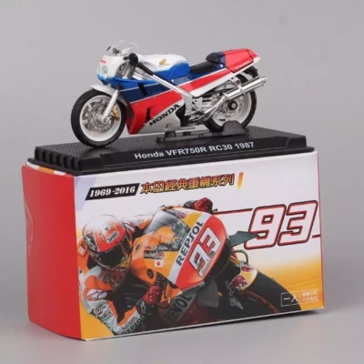 1/24 Pequeña Escala Honda VFR750R RC30 1987 Diecast Motocicleta Modelo Carreras Bicicleta Juguete Foto 1 de 3