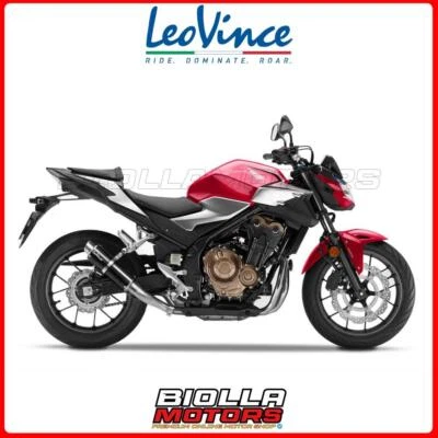 3395U SILENZIATORE LEOVINCE HONDA CB 500 F 2019 - 2023 GP CORSA CARBON FIBER EUR - Immagine 1 di 4