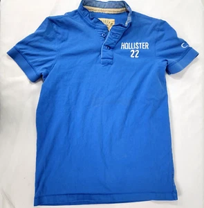 Hollister California Young Man's Boy's Short Sleeve Blue Shirt Size XL Vintage - Picture 1 of 5