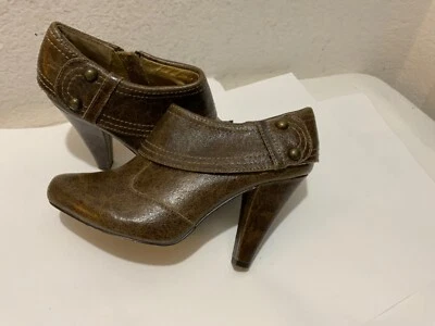 Seychelles Botines Marrón Metalizado Tacones con Tachuelas Talla 8 Foto 1 de 4