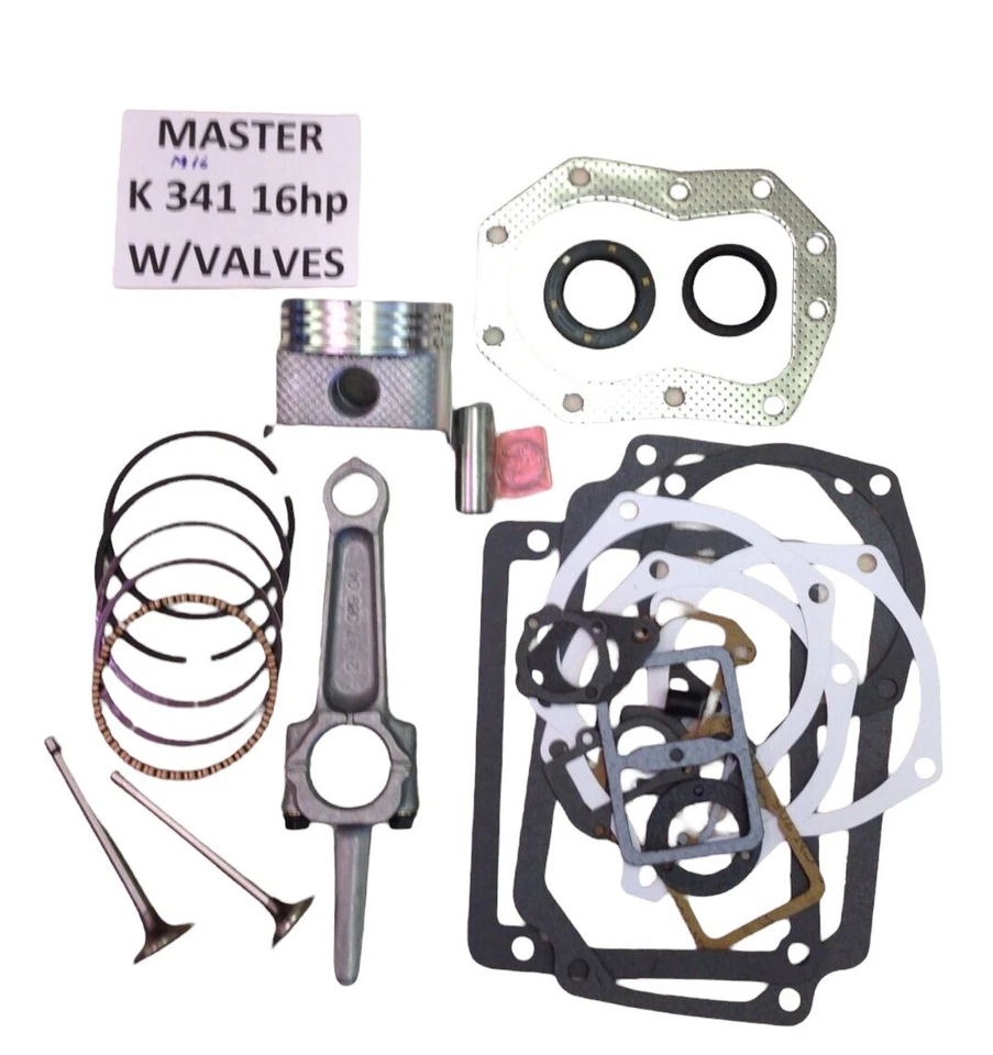 KIT RECONSTRUCCIÓN MOTOR MAESTRO CON VÁLVULAS PARA KOHLER K341 16HP M16 TODO ESTÁNDAR - Imagen 1 de 1
