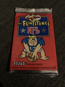 1993 Cardz The Flintstones NFL Trading Card Pack Barney Rubble Sealed Pack