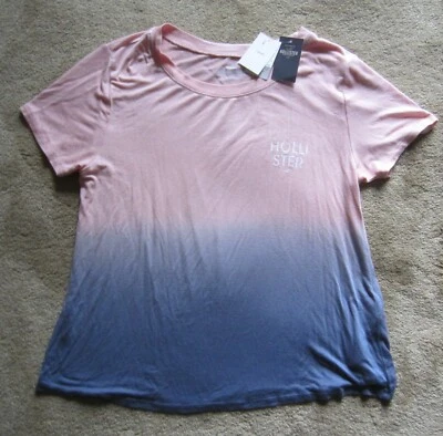 NWT HOLLISTER California T-Shirt Size XS Girls, Womens Pink, Blue --- - Image 1 of 4
