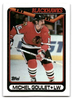 Michel Goulet 1990-91 Topps HOCKEY #329 Chicago Blackhawks - Image 1 of 2