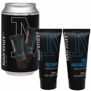 Mens Skincare Gift Set Black Pepper Face Wash Moisturiser Beer Can Dad Son Xmas - Picture 1 of 8