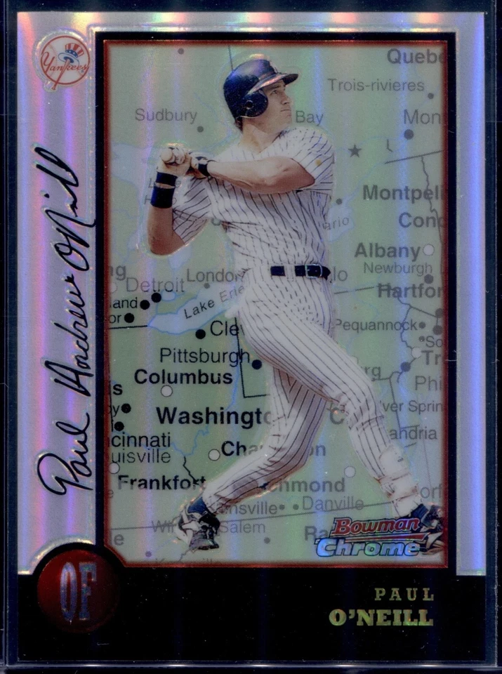 1998 Bowman Chrome Paul O'Neill #241 International Refractor Yankees SP - Image 1 of 1